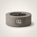 Outdoor Fire Pit Table Built for Year-Round Entertaining, 43-Inch GFRC Construction, Liquid Propane, Lava Rocks