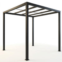 8 Ft. X 8 Ft. Matte Black Aluminum Pergola — Studio Shot